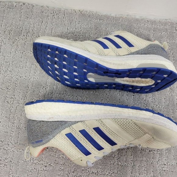 ADIDAS Adizero Tempo 9 Women's Size 8.5 White Blue Lace Up Running Shoes CP9498 - Picture 6 of 11